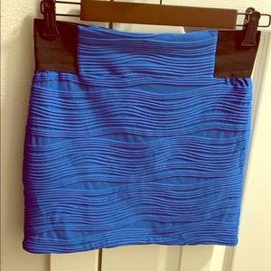 Blue mini skirt